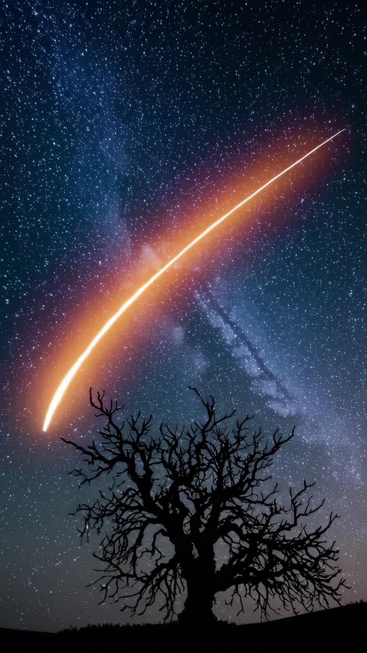 Starry Night with a Dead Tree