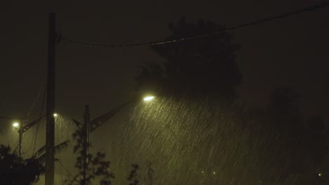 light and heavy rain in the city