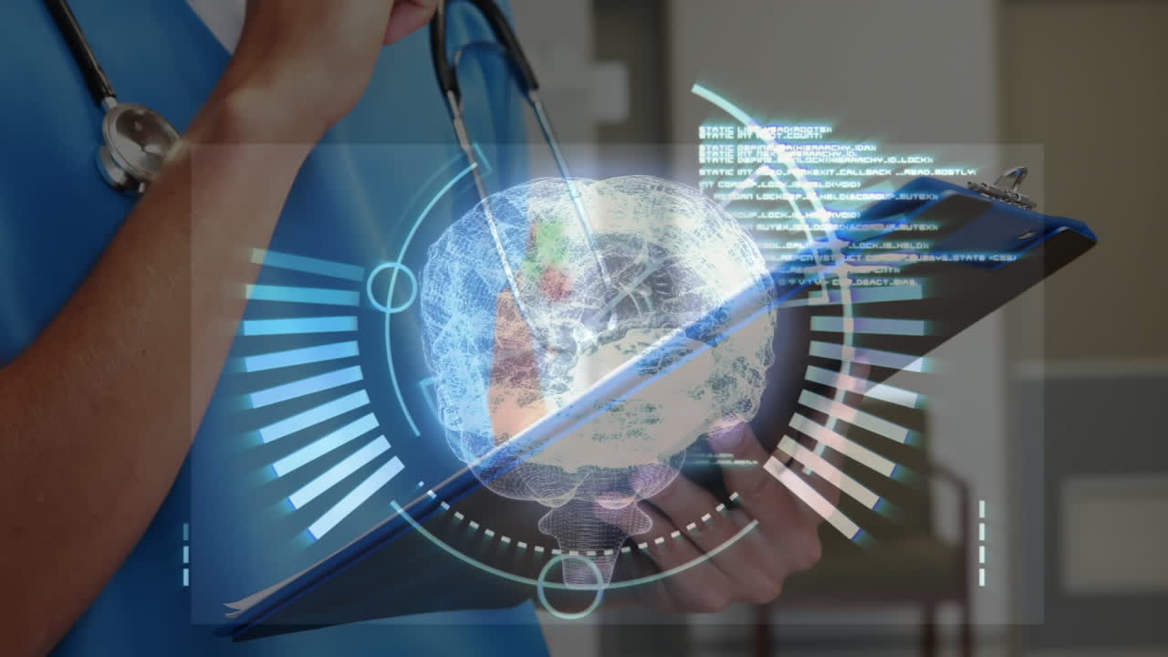 의료 연구와 글로벌 금융 연구에서 디지털 뇌 및 데이터 분석.