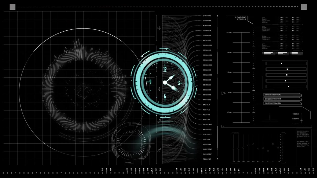 Animazione dell'elaborazione dati sull'orologio