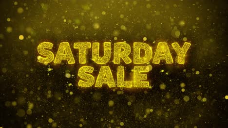 saturday sale - gold glitter text