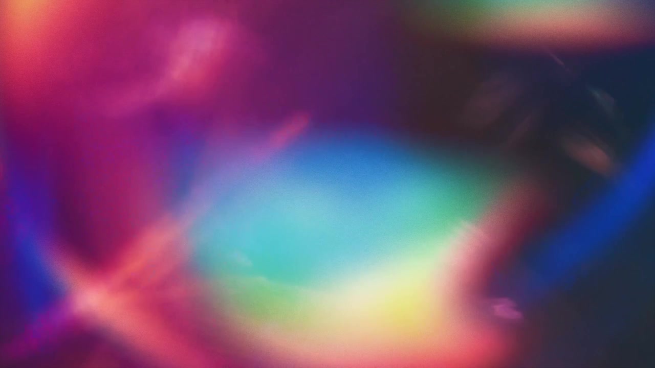 Abstract Light Leaks and Prism Refractions on Dark Background