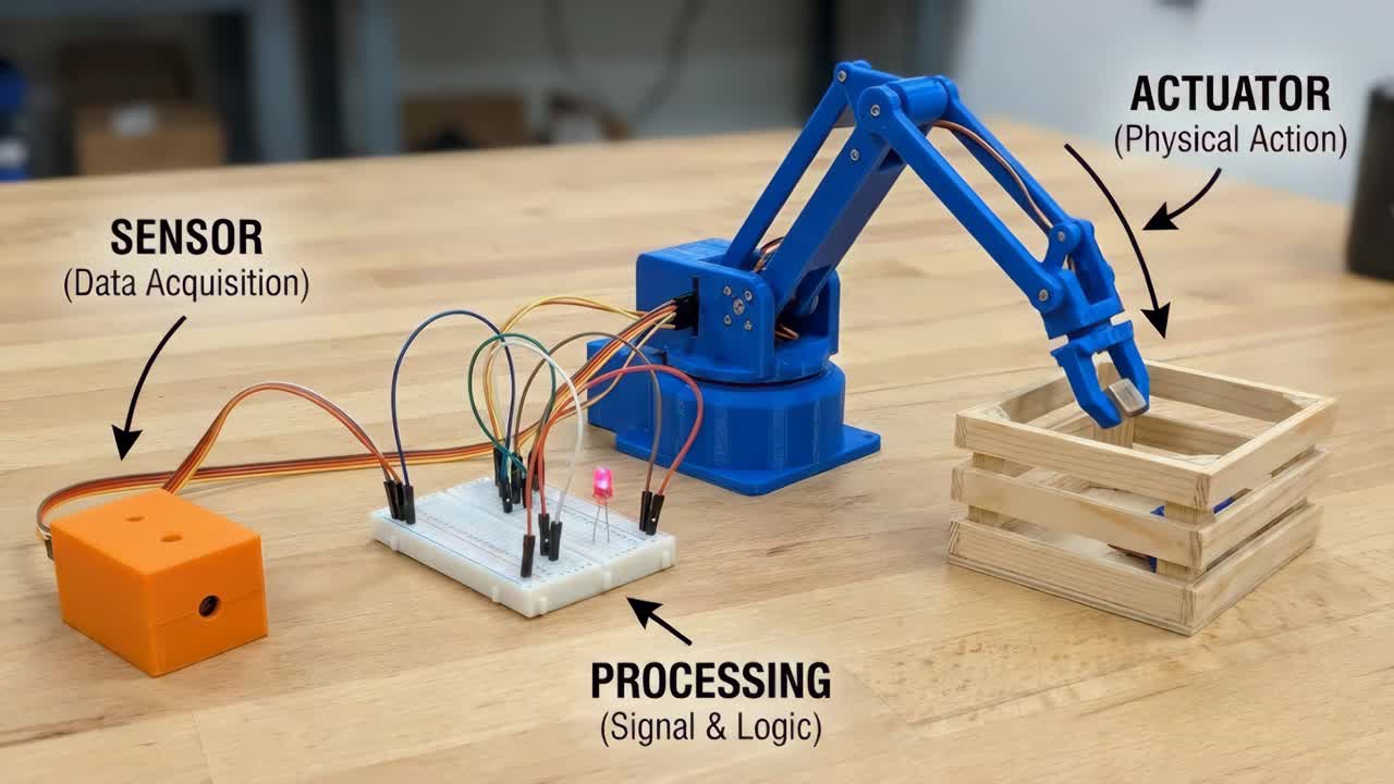 Robotic Arm with Sensor and Actuator