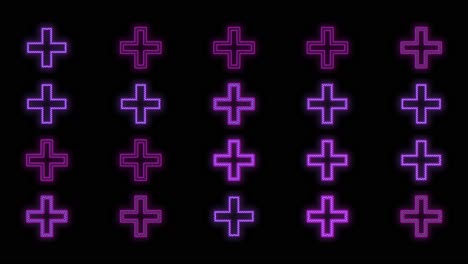 crosses pattern with purple neon light