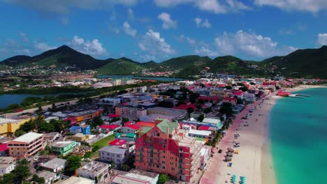 Drohnenaufnahme-Des-Strandes-Von-Philipsburg-St.maarten