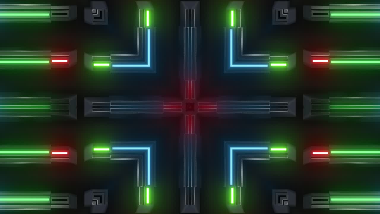 Disegno geometrico al neon