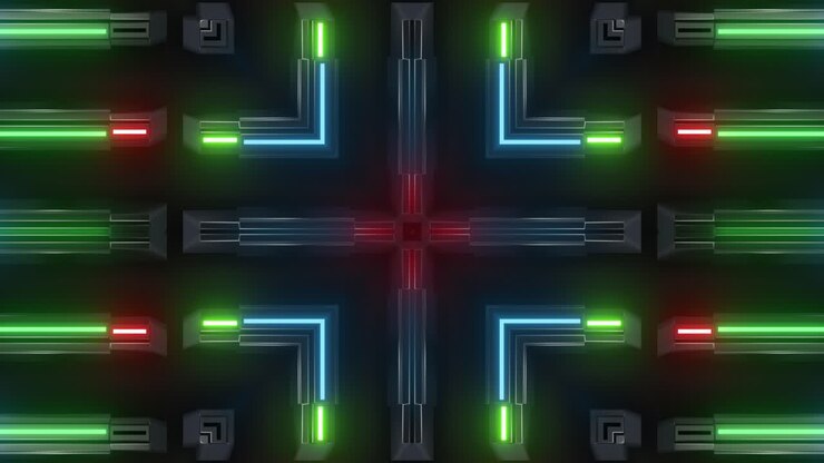 Disegno geometrico al neon