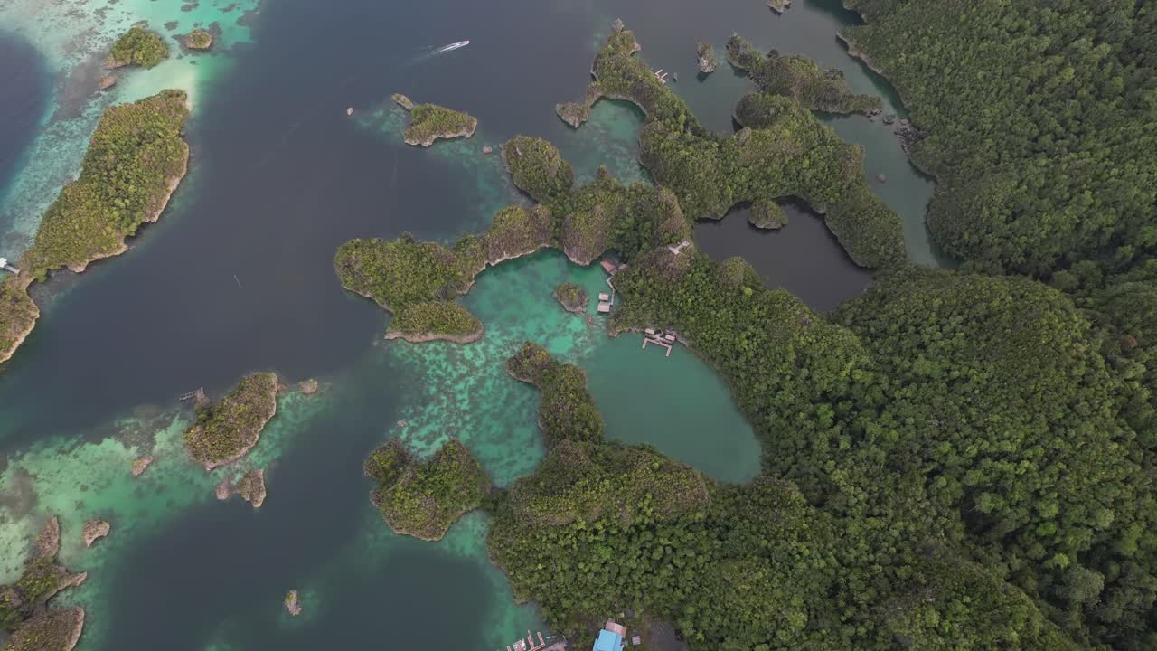 인도네시아 라자 암파트 의 아름다운 피아네모 섬 위 의 풍경