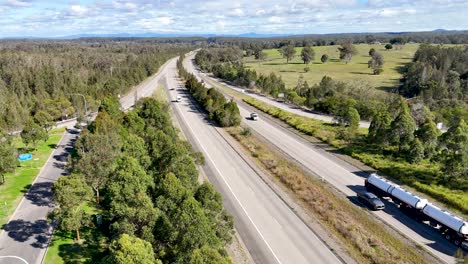 drone footage of the pacific highway in northern new south wales