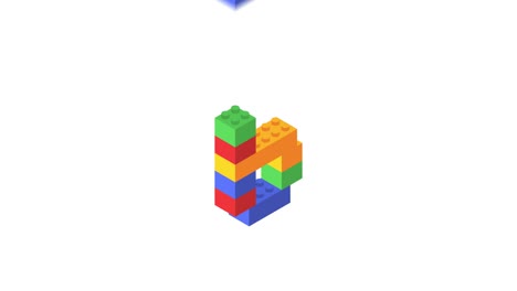 number six in isometric. color constructor. alpha channel