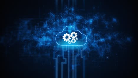 cloud, digital cloud computing, cyber security, digital data network protection, future technology digital data network, gears, 4k resolution