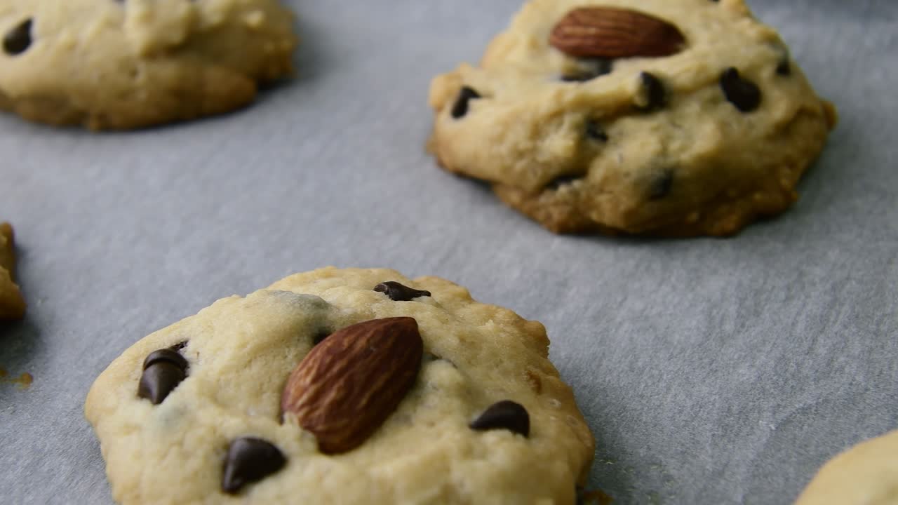 Homemade Chocolate Chip Cookies In Closeup