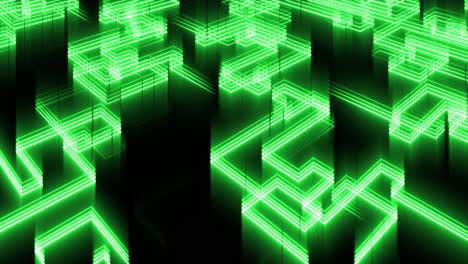 neon green geometric abstract pattern