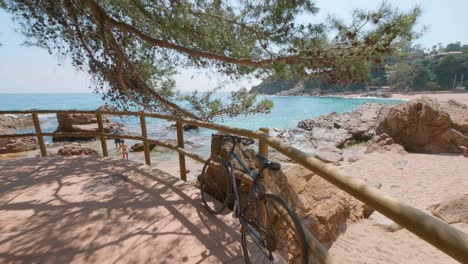 cala sant frances , blanes girona costa brava , beach, road to the sea, mediterranean