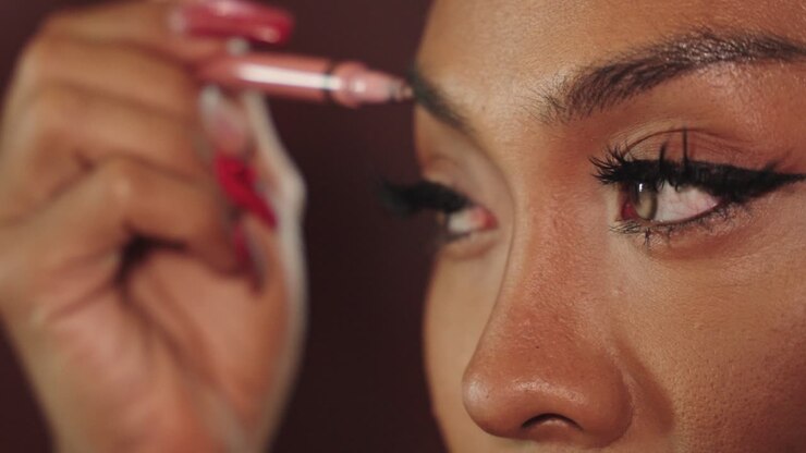 Applying makeup