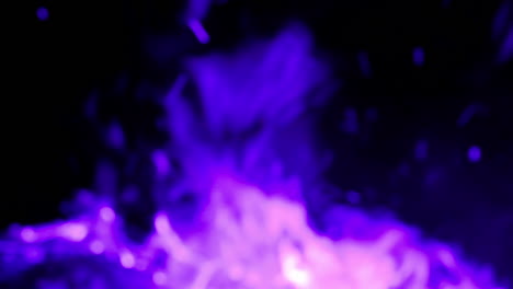 deliberate blurring and color manipulation : a blazing campfire's fiery flames dance in the dark, captured in mesmerizing slow motion