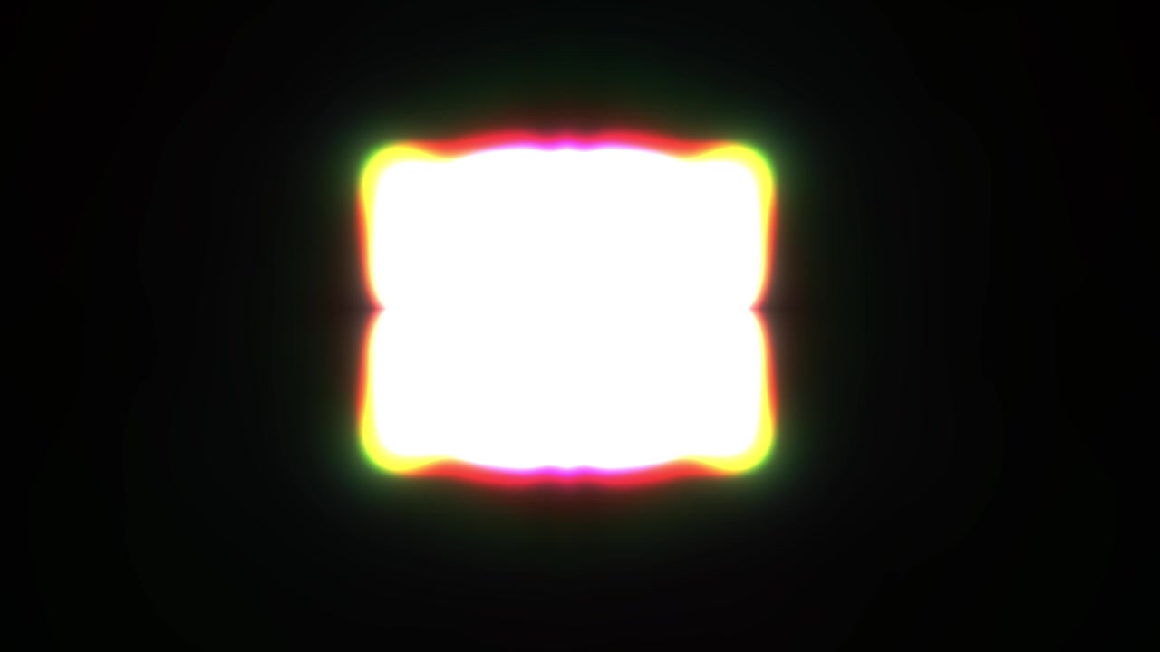 Forma Astratta Luminosa con Bordi Colorati Pulsanti