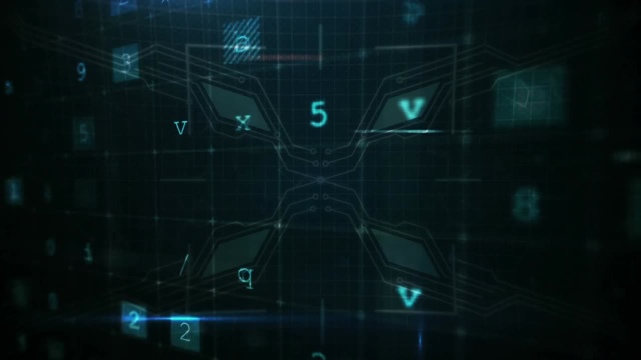 Digitally generated animation of computer created virus warning