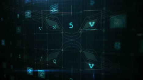 digitally generated animation of computer created virus warning
