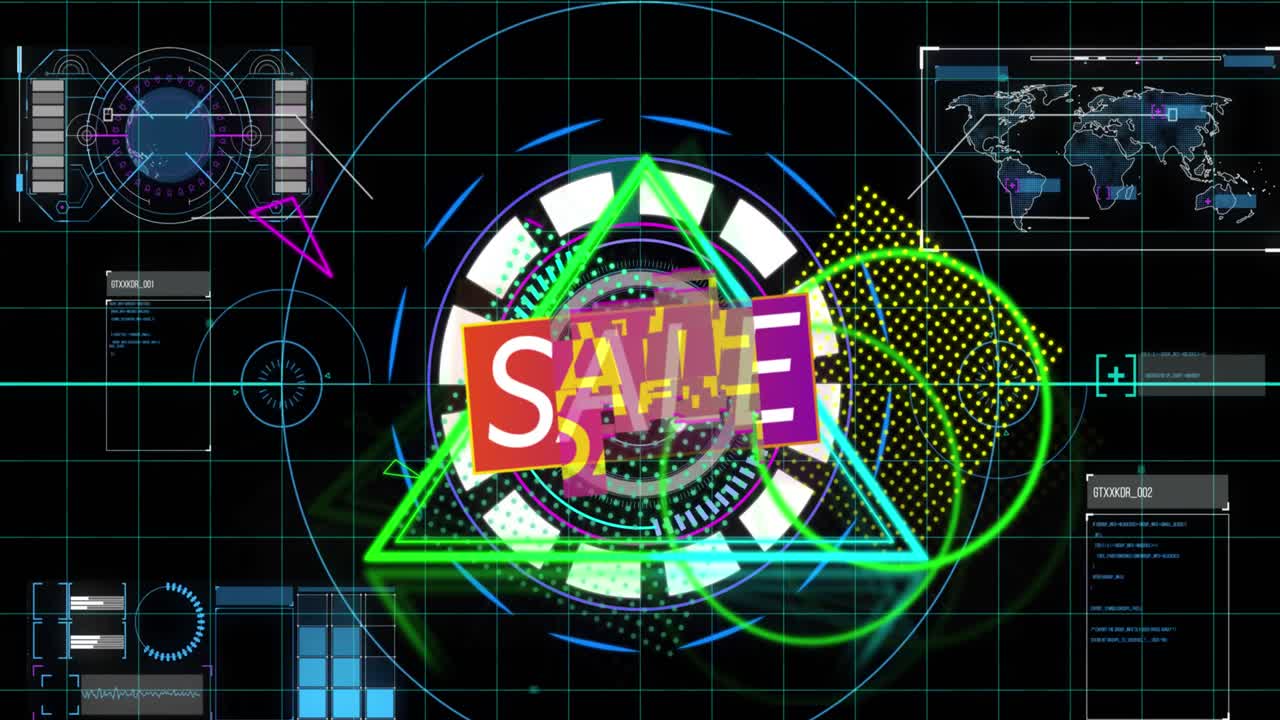 판매 텍스트에 대한 데이터 처리의 애니메이션