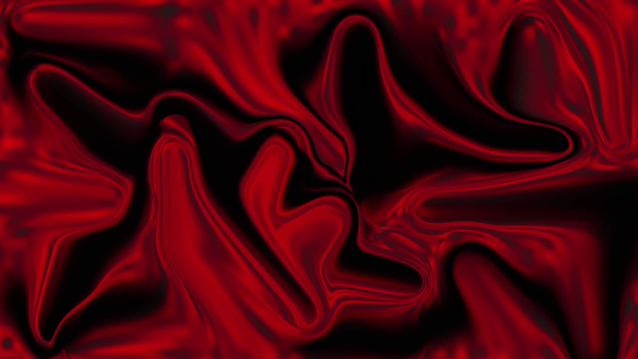 sfondo liquido astratto rosso e nero, onde di seta, animazione a loop