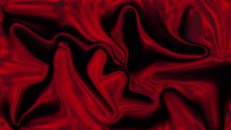 abstract red and black liquid background, silk waves, loop animation