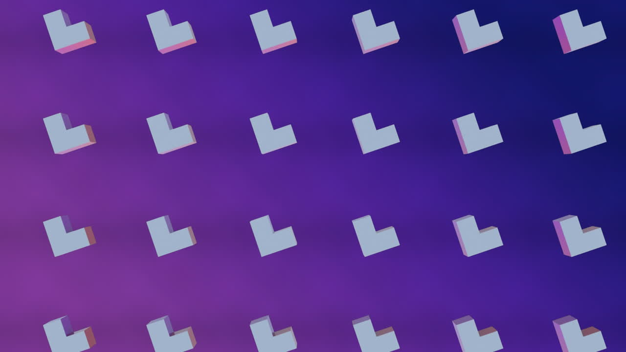 formas abstractas 3d en formación en movimiento