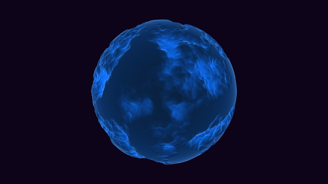 A glowing blue sphere levitates in a dark void in this mysterious image, captivating with its ethereal presence and serene, otherworldly aura