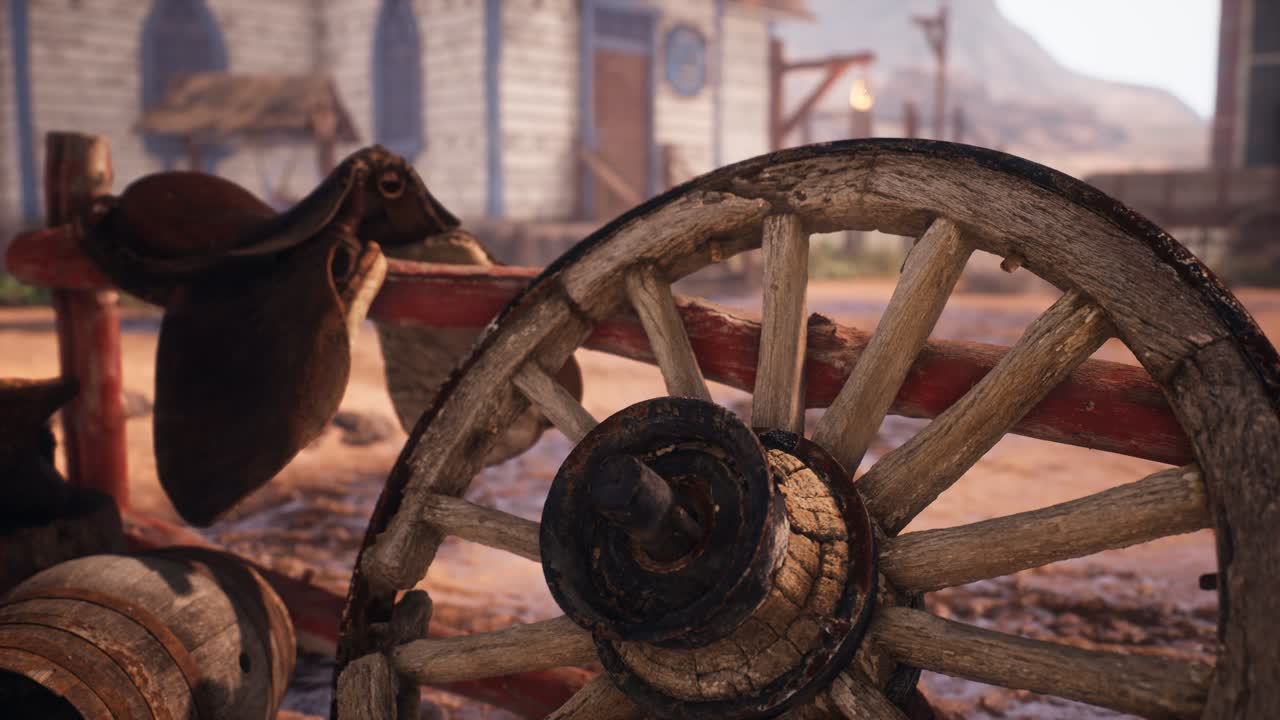 오래된 미국 와일드 웨스턴 스타일의 도시