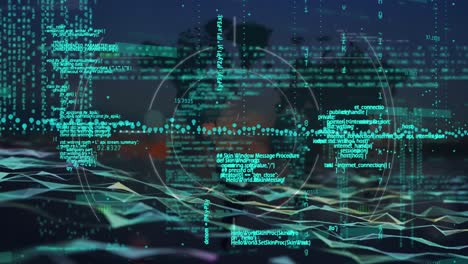 Animación-Del-Procesamiento-De-Datos-Sobre-El-Mapa-Mundial