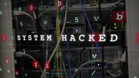 cyber security concept texts against circuit connections