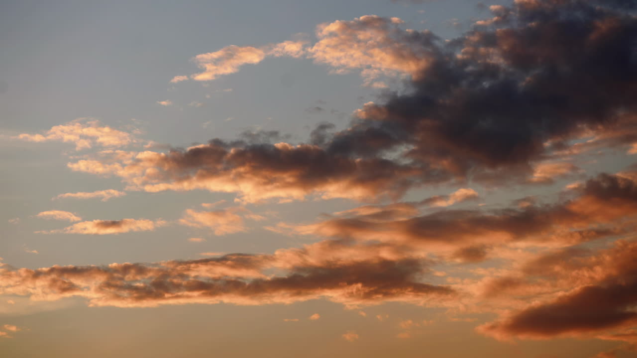 Beautiful sunset light on clouds -wide