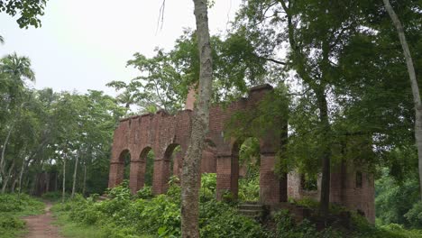 the nilakuti or indigo factory built during the british rule today lies in a dilapidated and abandoned state in the forest