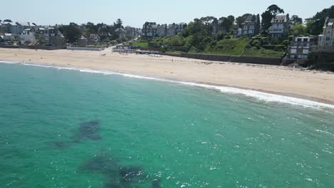 plage saint-enogat panning drone aerial dinard brittany france