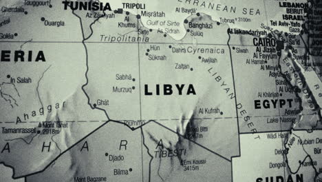 a detailed map of libya and neighboring north african countries