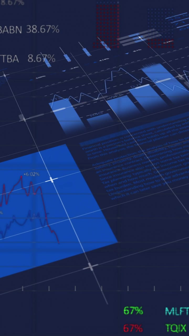 Visualizing stock market trends and financial data with animation and charts
