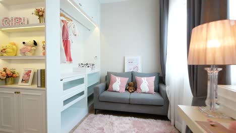 Pink-Tone-Color-Bedroom-Decoration-Walk-through-With-Good-Natural-Lighting