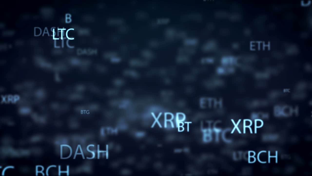 loop digitaal geld bewegende achtergrond