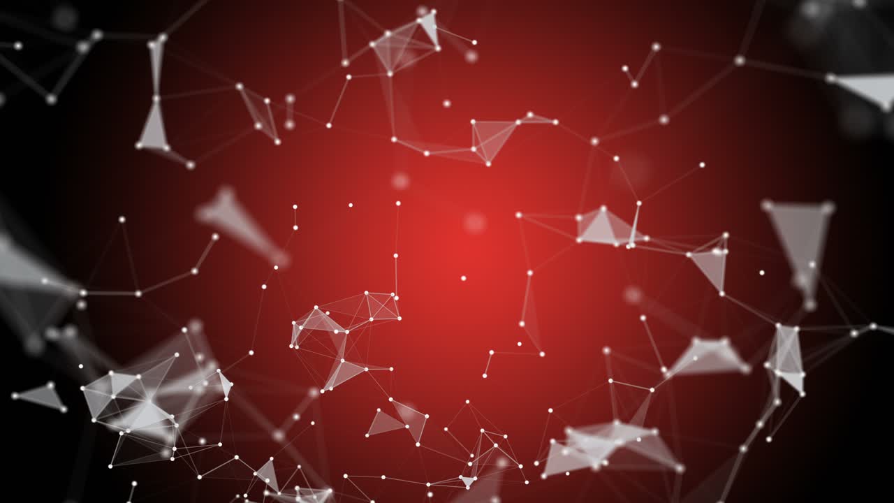 animación futurista del plexo con triángulos brillantes en cámara lenta, 4096x2304 bucle 4k