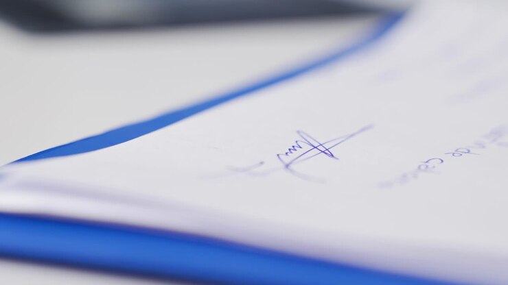 Making an agreement, signing a contract.