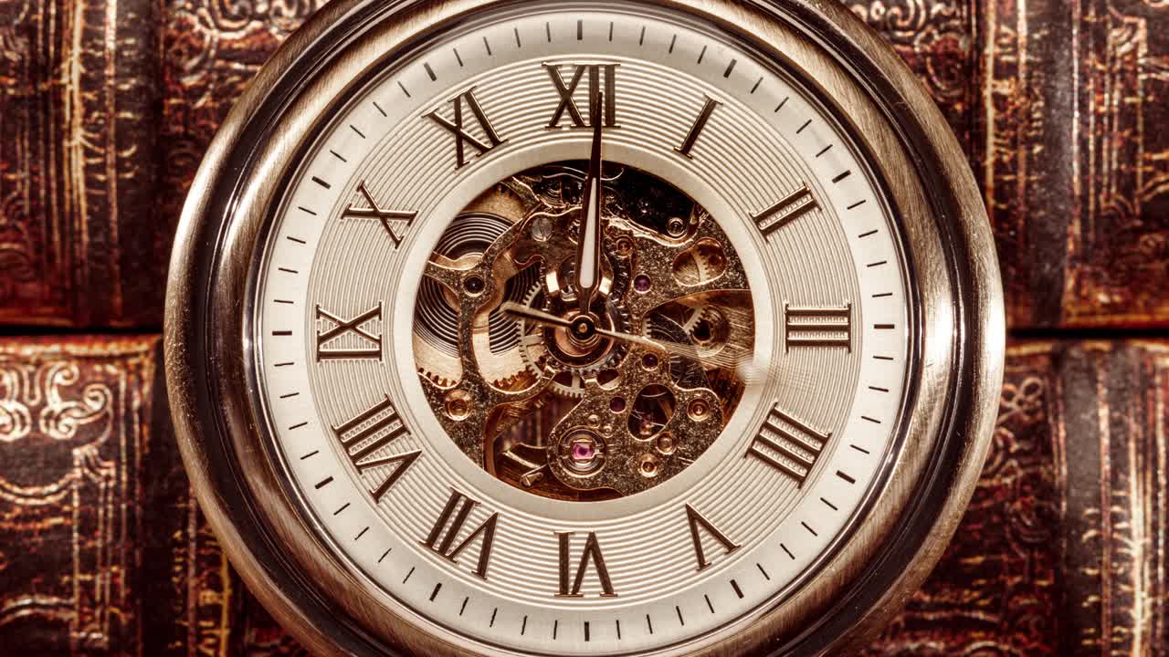 Close up on vintage clock