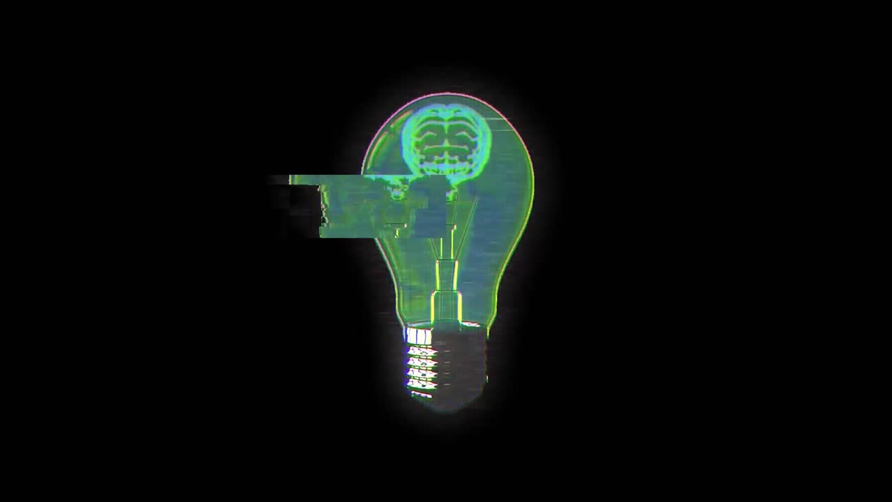 bombilla sobre un fondo negro