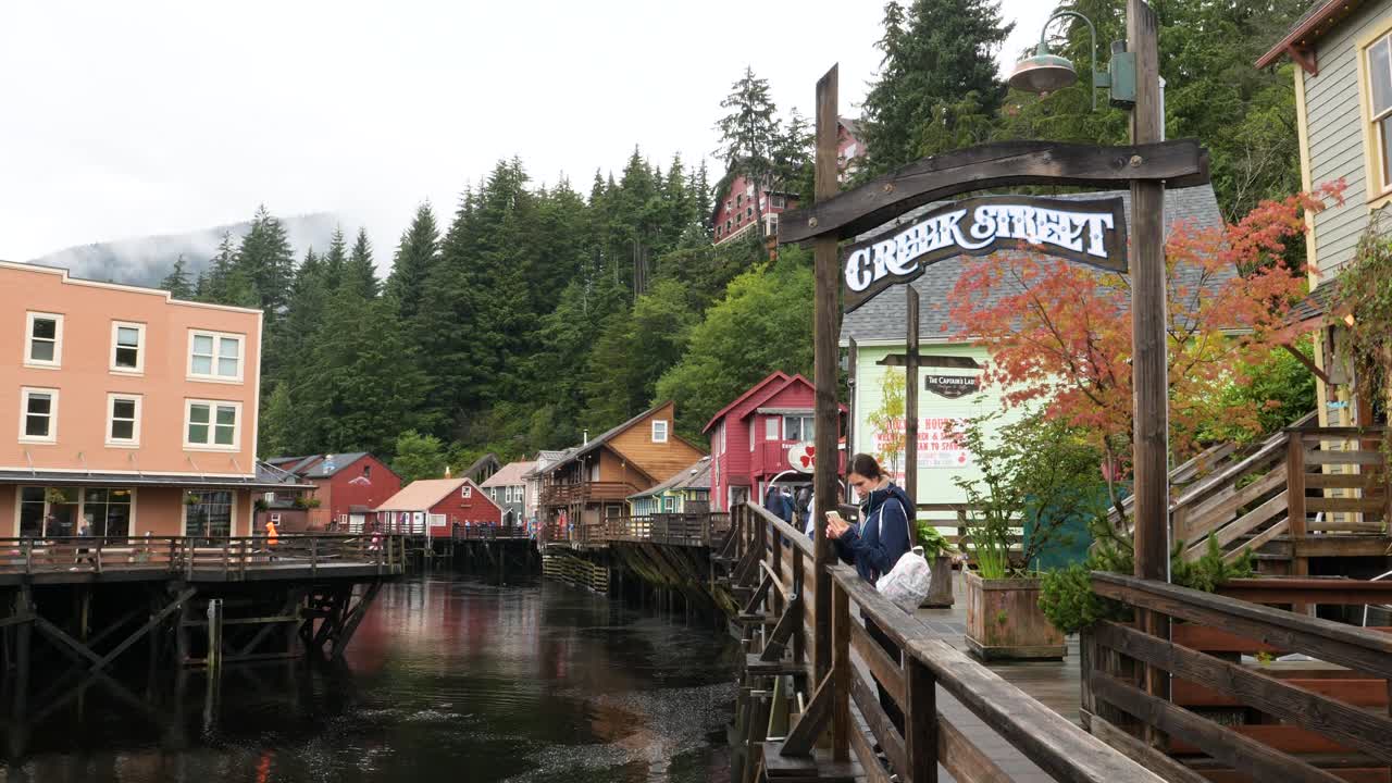 Creek Street Ketchikan, famous street of Ketchikan.