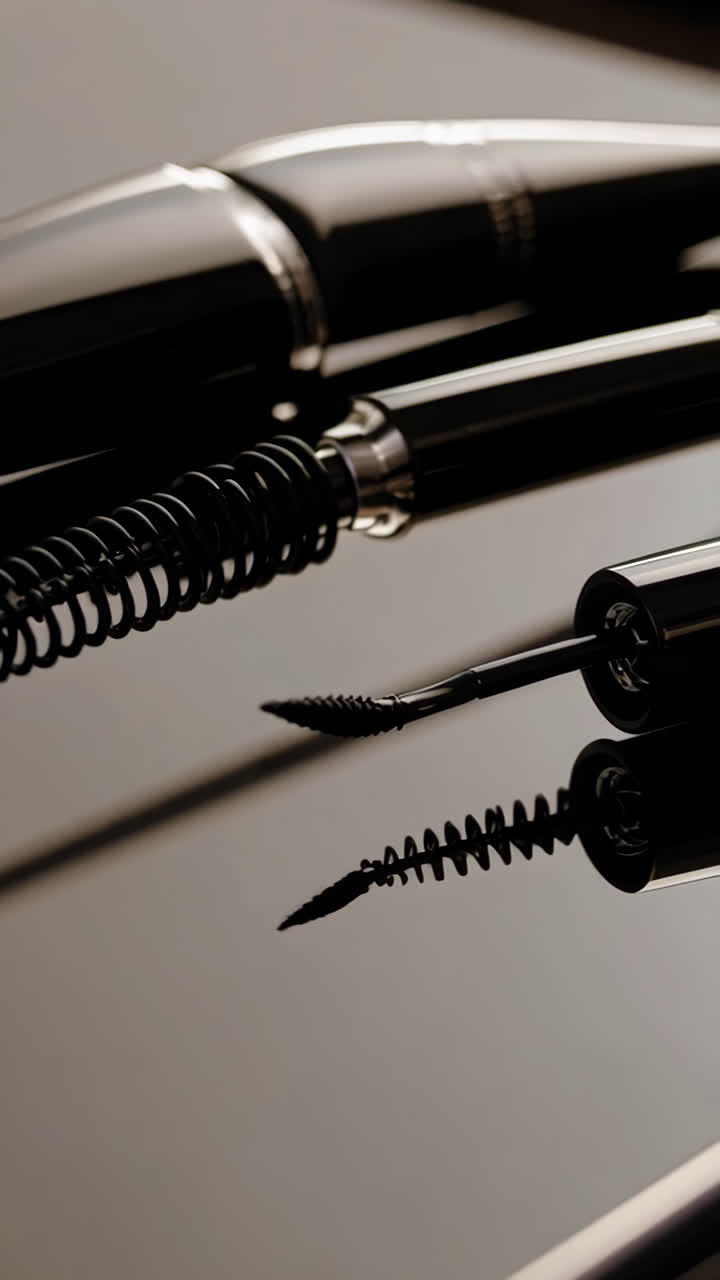 High-End Black Mascara and Eyeliner