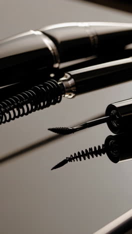 high-end black mascara and eyeliner