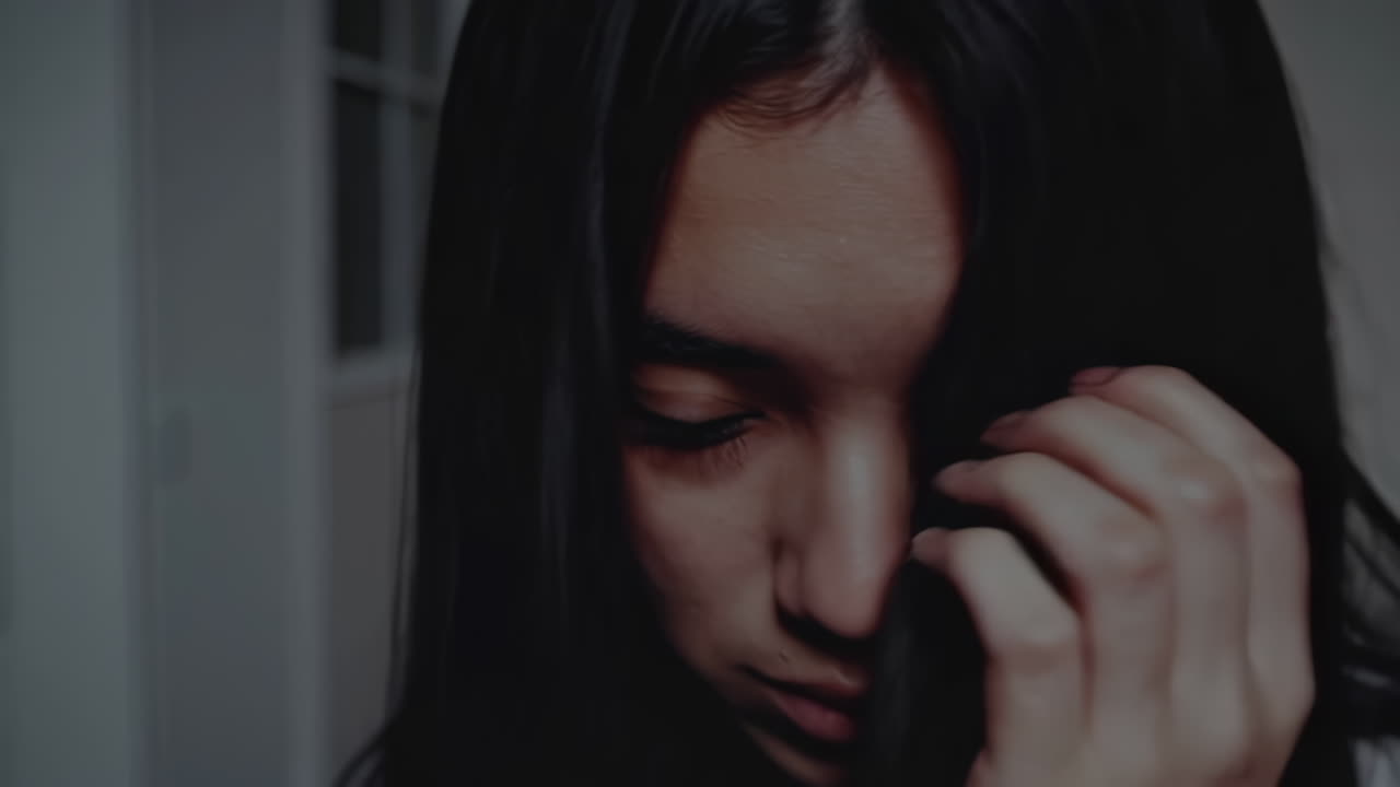 retrato de una mujer triste