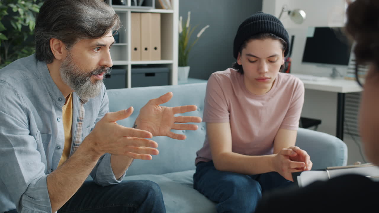 sesión de terapia familiar