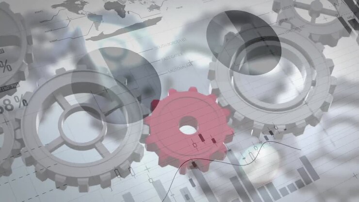 Red gear fit between other gears
