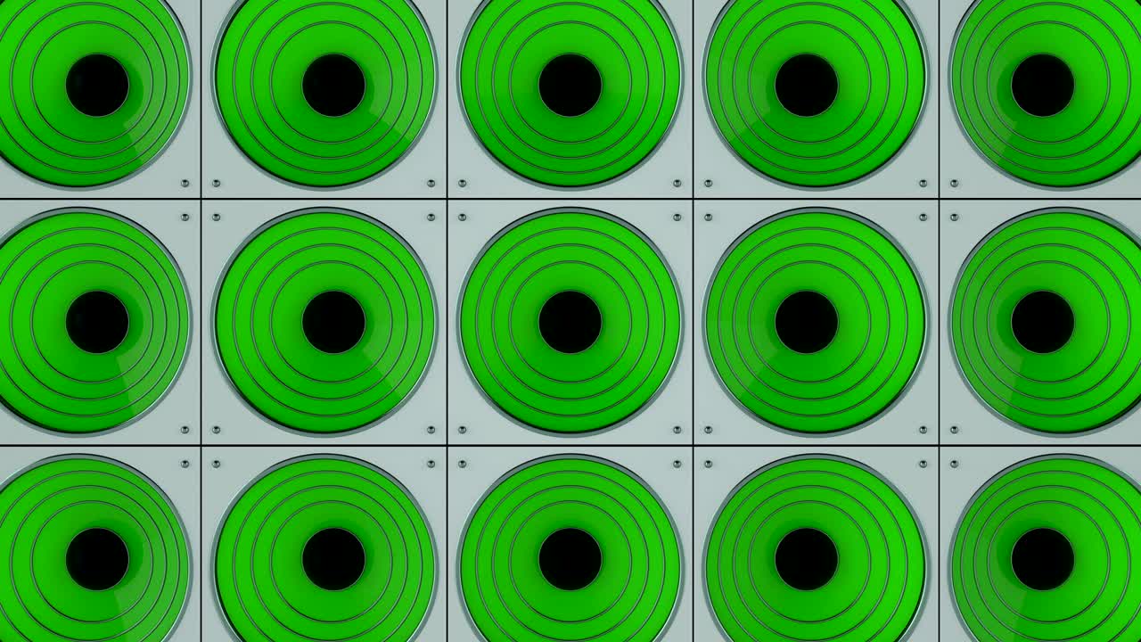 다이내 세트에서 3d 배경. 스피커의 루프 애니메이션.