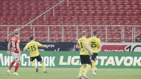 soccer match in a stadium